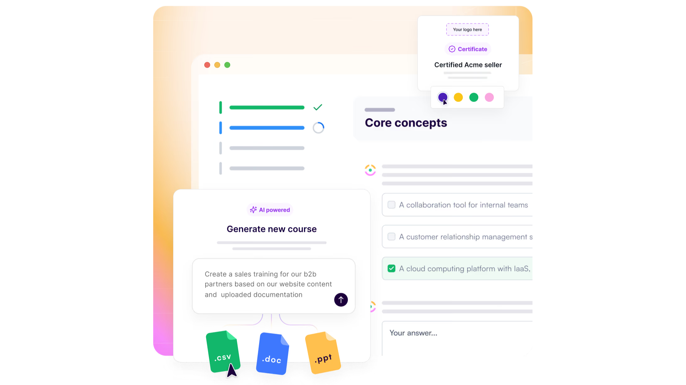 Customizable no-code partner portal